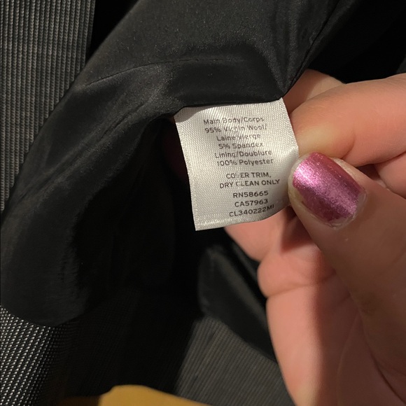 Classiques Entier Charcoal Wool Striped Blazer - Picture 7 of 9